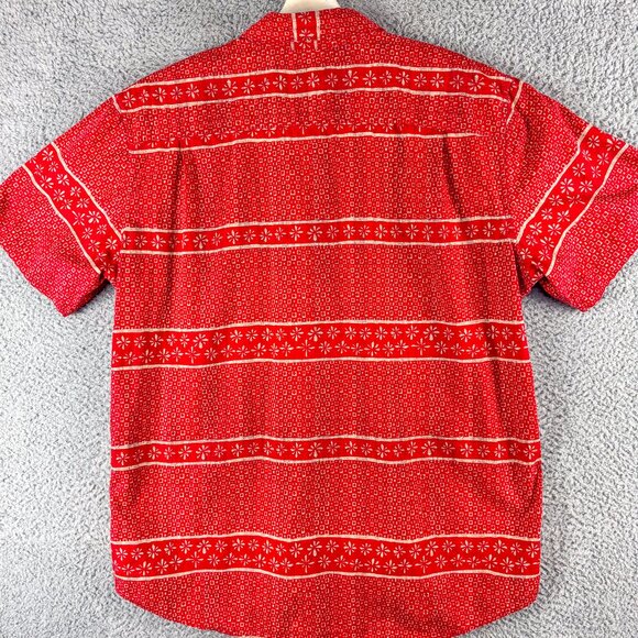 Hurley Shirt Mens XXL Red Floral Tropical Hawaiian Camp Casual Outdoor Preppy - Picture 7 of 12